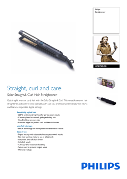 Straight, curl and care SalonStraight&amp; Curl Hair Straightener HP8290/00