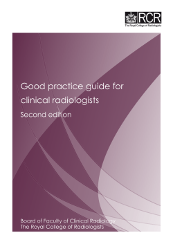 Good practice guide for clinical radiologists Second edition