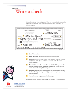 Write a check How to