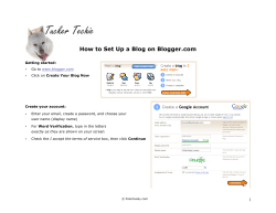 How to Set Up a Blog on Blogger.com
