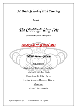 The Claddagh Ring Feis McBride School of Irish Dancing Sunday the 6