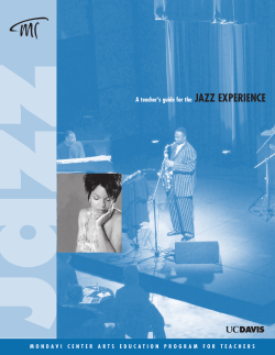 Jazz  JAzz experience A teacher’s guide for the