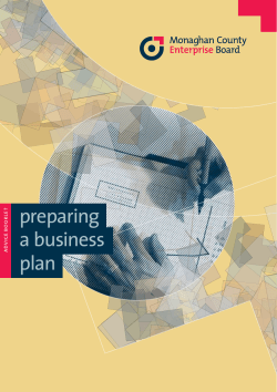preparing a business plan T