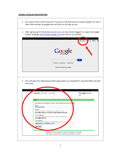   1.  You have to have a Gmail account. If you do not already have one please register for one, it  take a few minutes on google.com and click on the sign up icon.  GOOGLE SCHOLAR REGISTRATION 