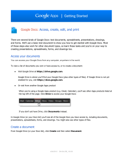 Google Docs: Access, create, edit, and print