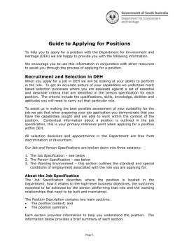 Guide to Applying for Positions