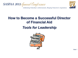 How to Become a Successful Director of Financial Aid Tools for Leadership