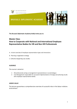 Master Class How to Cooperate with National and International Employee