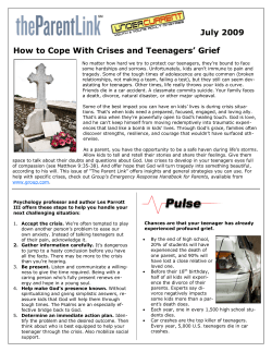 How to Cope With Crises and Teenagers’ Grief