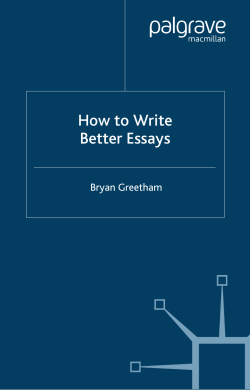 How to Write Better Essays Bryan Greetham