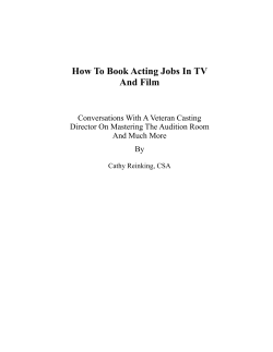 How To Book Acting Jobs In TV And Film