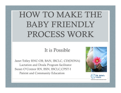 HOW TO MAKE THE BABY FRIENDLY PROCESS WORK It is Possible