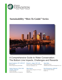 Sustainability “How-To Guide” Series A Comprehensive Guide to Water Conservation: