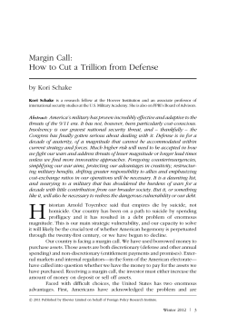 Margin Call: How to Cut a Trillion from Defense by Kori Schake