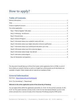 How to apply? Table of Contents