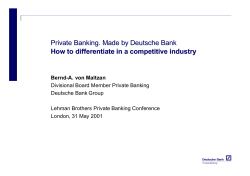 Private Banking . Made by