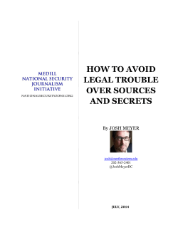 HOW TO AVOID LEGAL TROUBLE OVER SOURCES