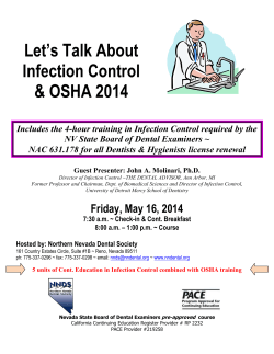 Let’s Talk About Infection Control &amp; OSHA 2014