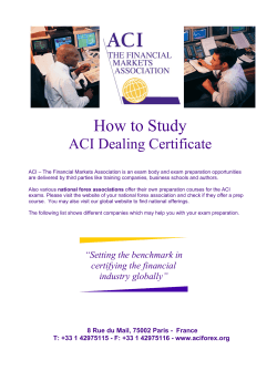 How to Study ACI Dealing Certificate