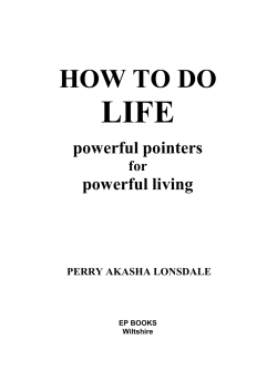 LIFE HOW TO DO  powerful pointers
