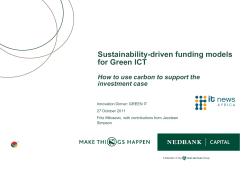 Sustainability-driven funding models for Green ICT investment case