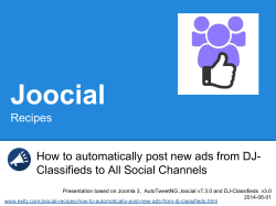 Joocial Recipes How to automatically post new ads from DJ-