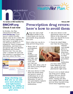 A Prescription drug errors: here's how to avoid them BMCHP.org