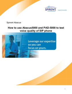 How to use Abacus5000 and PAD-5000 to test Spirent Abacus