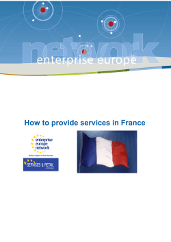 How to provide services in France