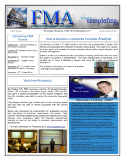 Analyst Upcoming FMA How to Become a Chartered Financial Events