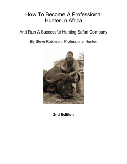How To Become A Professional Hunter In Africa