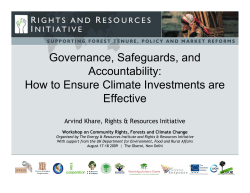 Governance, Safeguards, and Accountability: How to Ensure Climate Investments are Effective