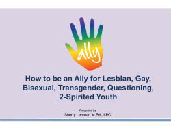 How to be an Ally for Lesbian, Gay, Bisexual, Transgender, Questioning,