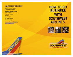 HOW TO DO BUSINESS WITH SOUTHWEST