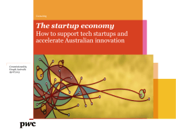 The startup economy How to support tech startups and accelerate Australian innovation