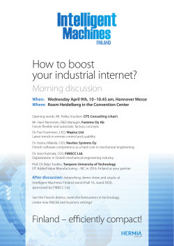 How to boost your industrial internet? Morning discussion When: