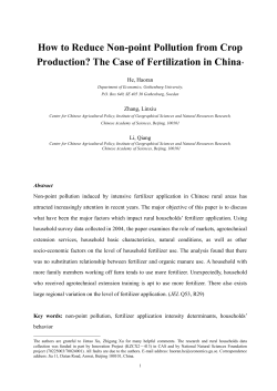How to Reduce Non-point Pollution from Crop He, Haoran Zhang, Linxiu