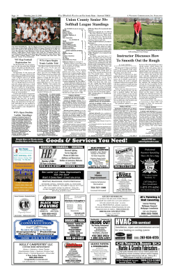 Union County Senior 50+ Softball League Standings The Westfield Leader Page 16