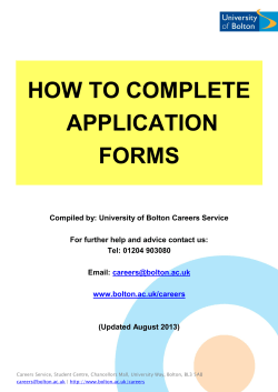 HOW TO COMPLETE APPLICATION FORMS