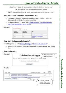 How to Find a Journal Article Search Results