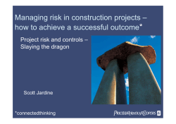 * Managing risk in construction projects – PwC