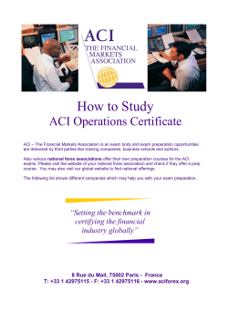 How to Study ACI Operations Certificate