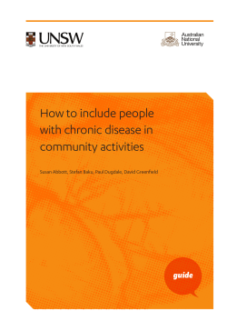 How to include people with chronic disease in community activities guide