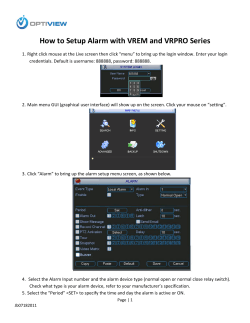 How to Setup Alarm with VREM and VRPRO Series
