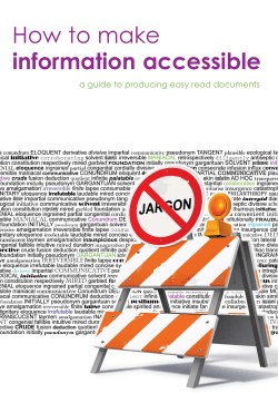 How to make information accessible a guide to producing easy read documents