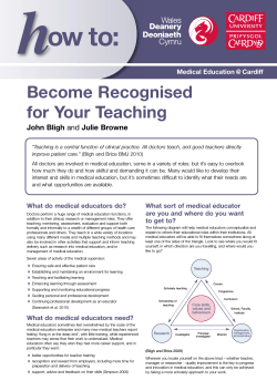 h ow to: Become Recognised for Your Teaching