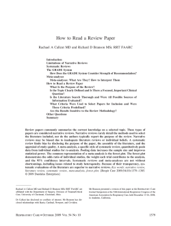 How to Read a Review Paper