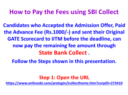 How to Pay the Fees using SBI Collect