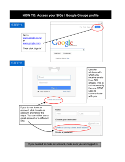 HOW TO: Access your SIGs / Google Groups profile STEP 1.