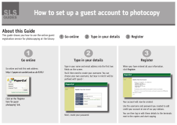 SLS How to set up a guest account to photocopy
